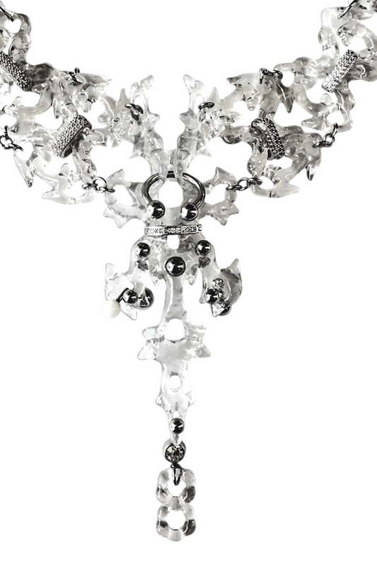 Clear Hare Bone Necklace