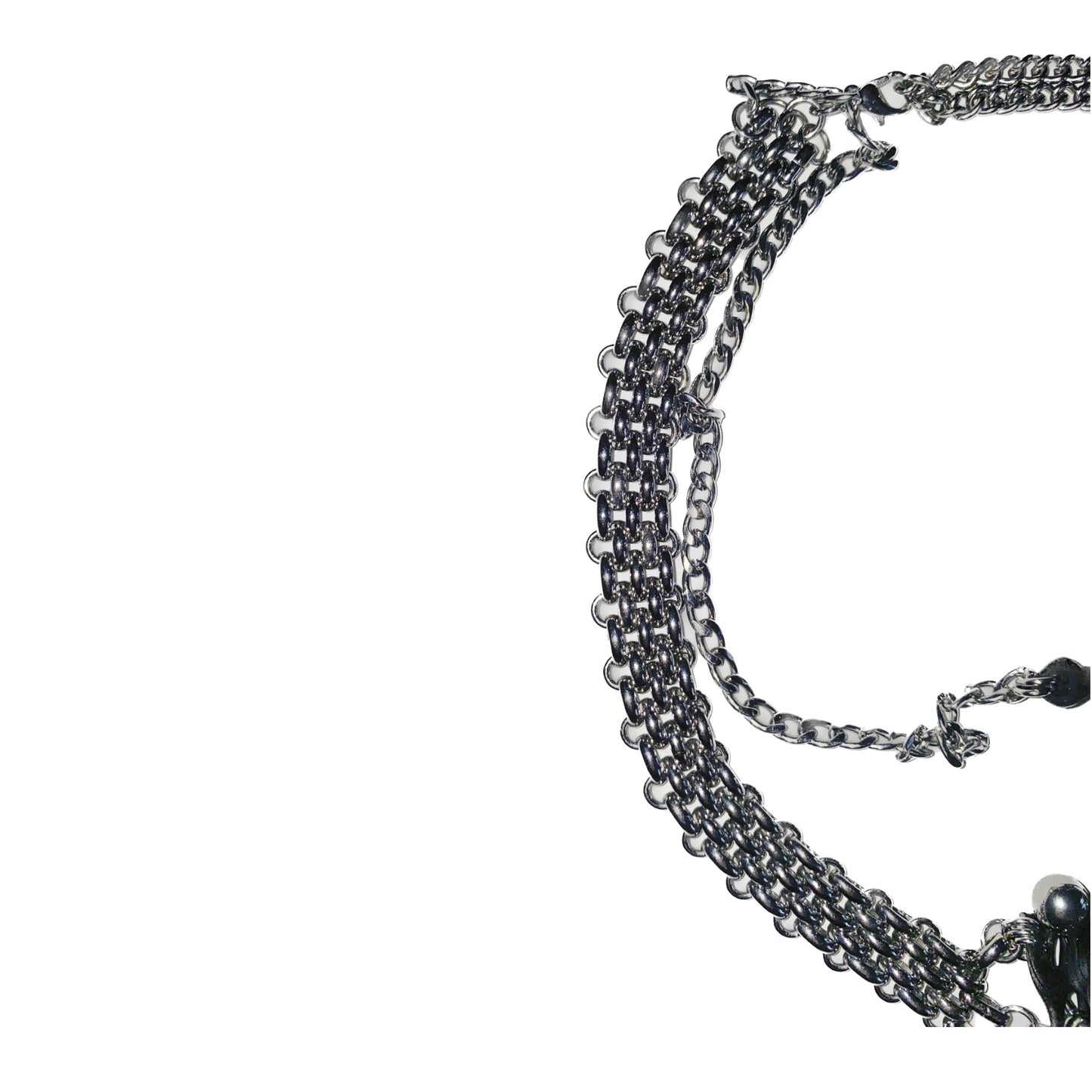 Black Square Bone Necklace