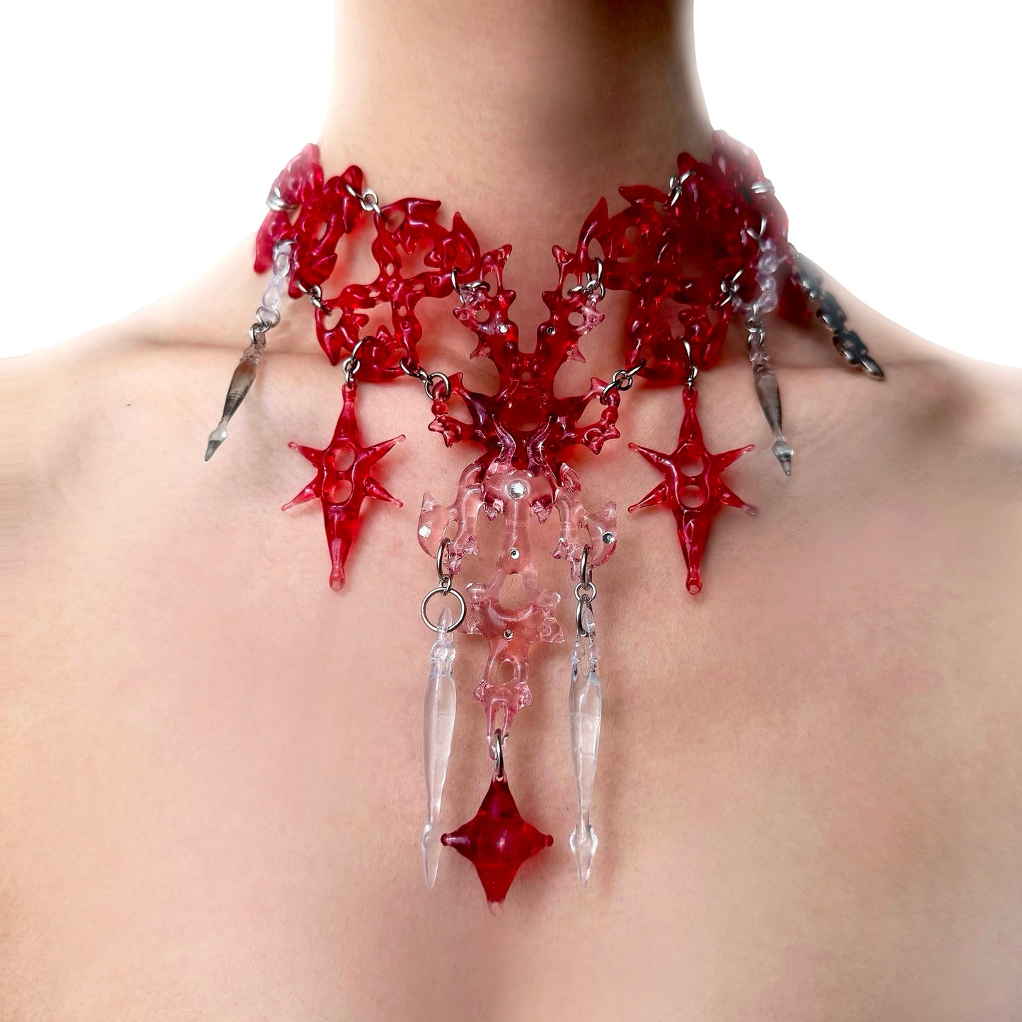 Red Hare Bone Necklace