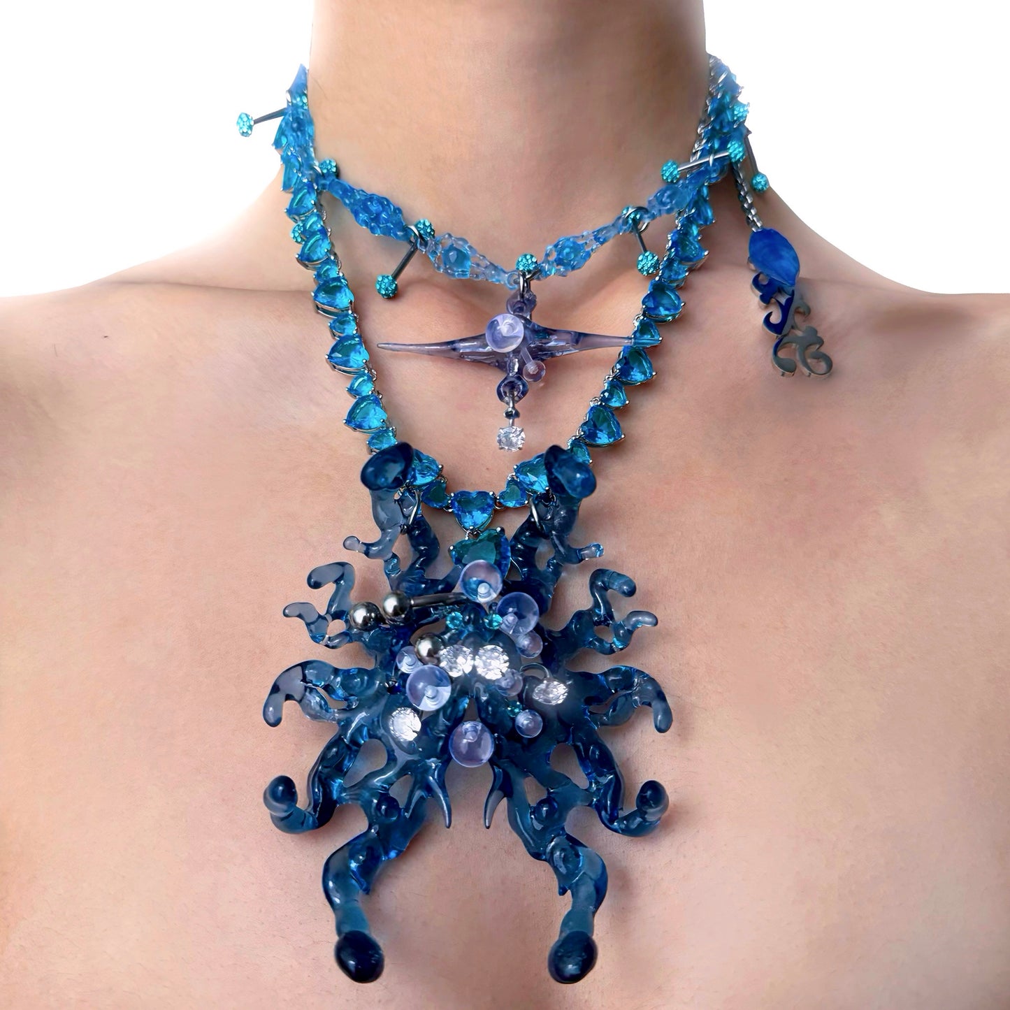 Blue Diamond Seraphim Necklace