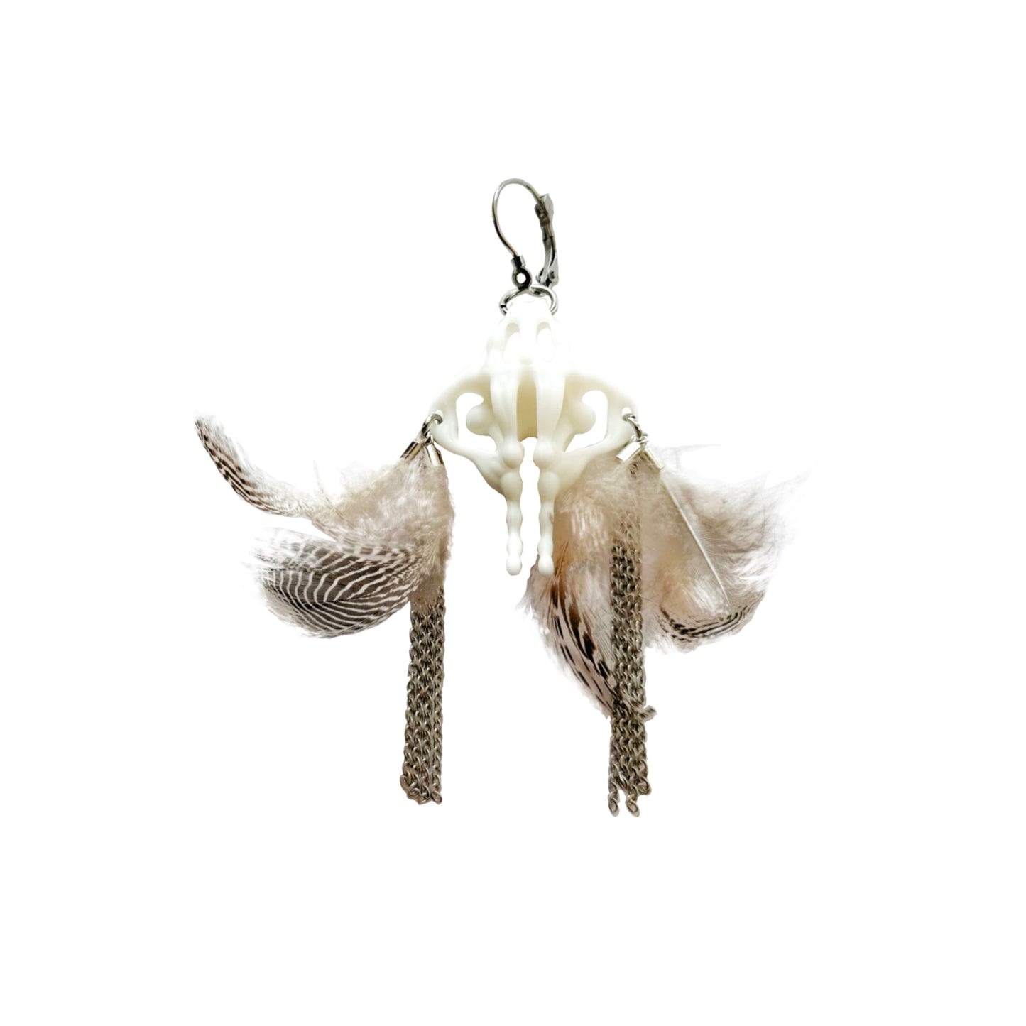 White Pelvis Drapping Earring