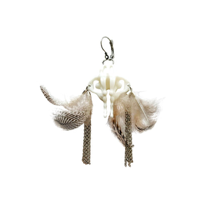 White Pelvis Drapping Earring