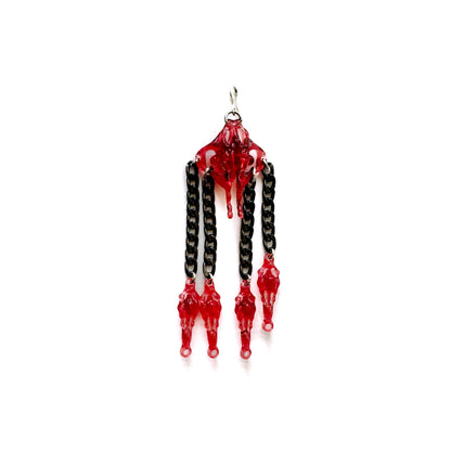 Red Pelvis Drapping Earring