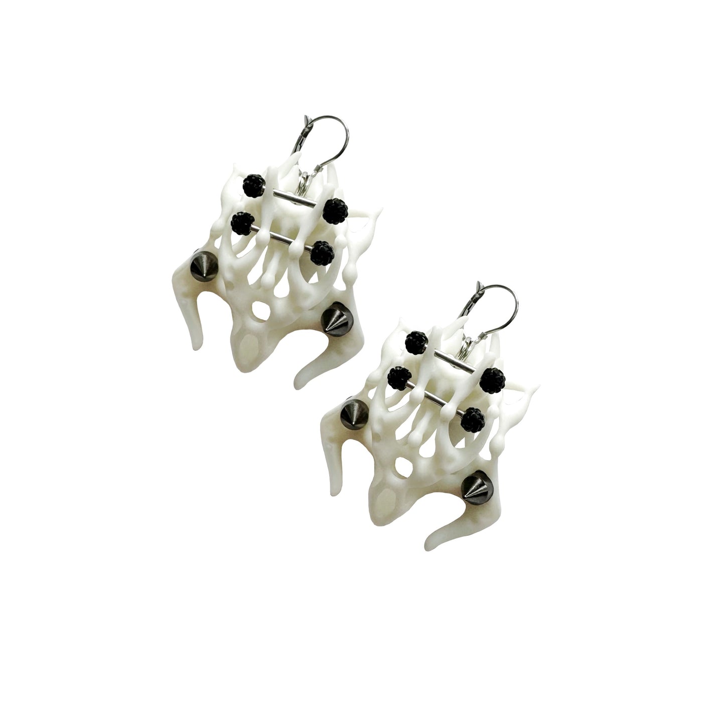 White Square Bone Earring