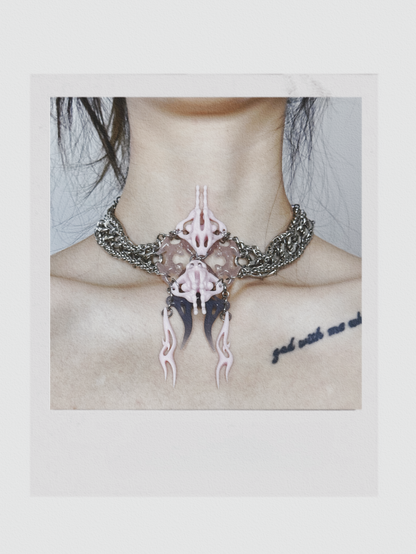 Pink Pelvis Bone Choker