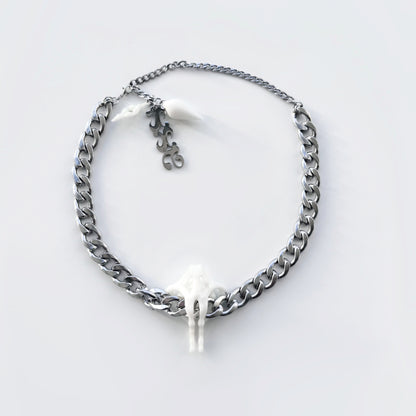 White Pelvis Bone Necklace