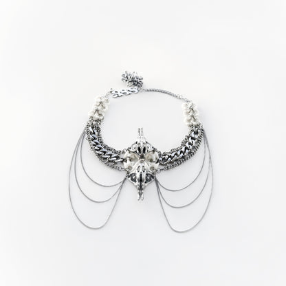 White pelvis bone necklace