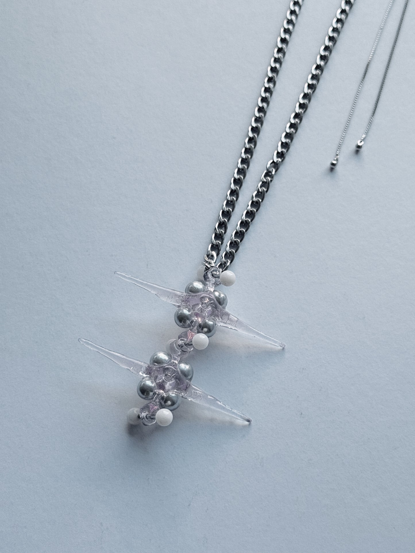 Fading Pink Molecules Necklace