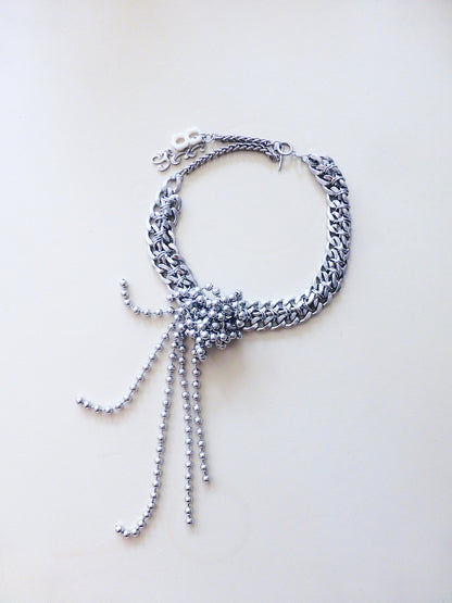 Silver Beads Choker