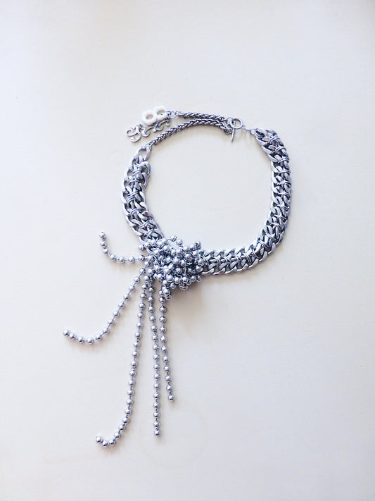 Silver Beads Choker