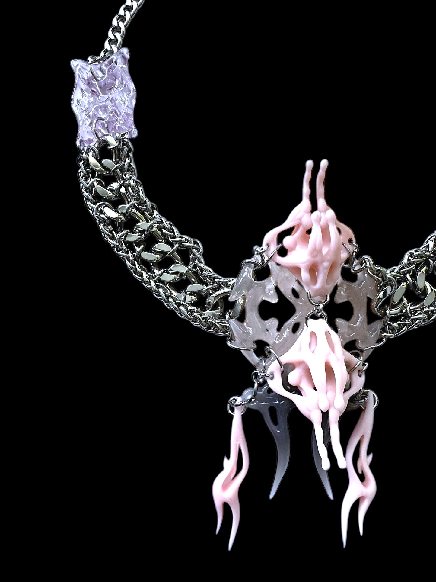 Pink Pelvis Bone Choker