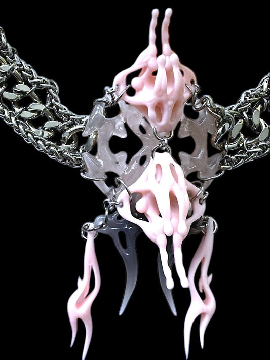Pink Pelvis Bone Choker