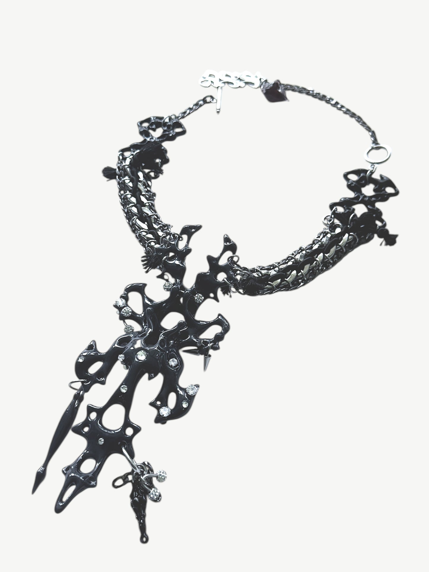 Black Hare Bone Necklace