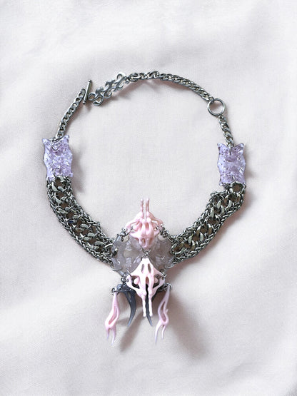 Pink Pelvis Bone Choker