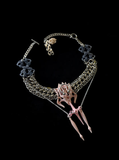 Pink Pelvis Bone Choker