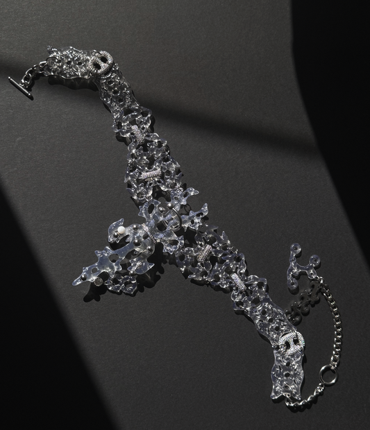 Clear Hare Bone Necklace