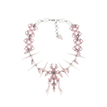 Pink Hare Bone necklace